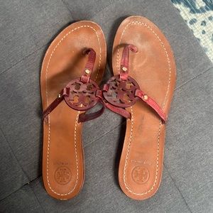 Tory Burch Maroon Sandals